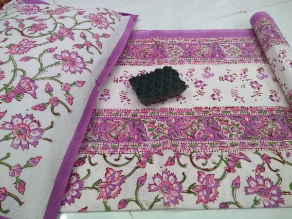 Jaipuri Double bedsheet with two pillow covers