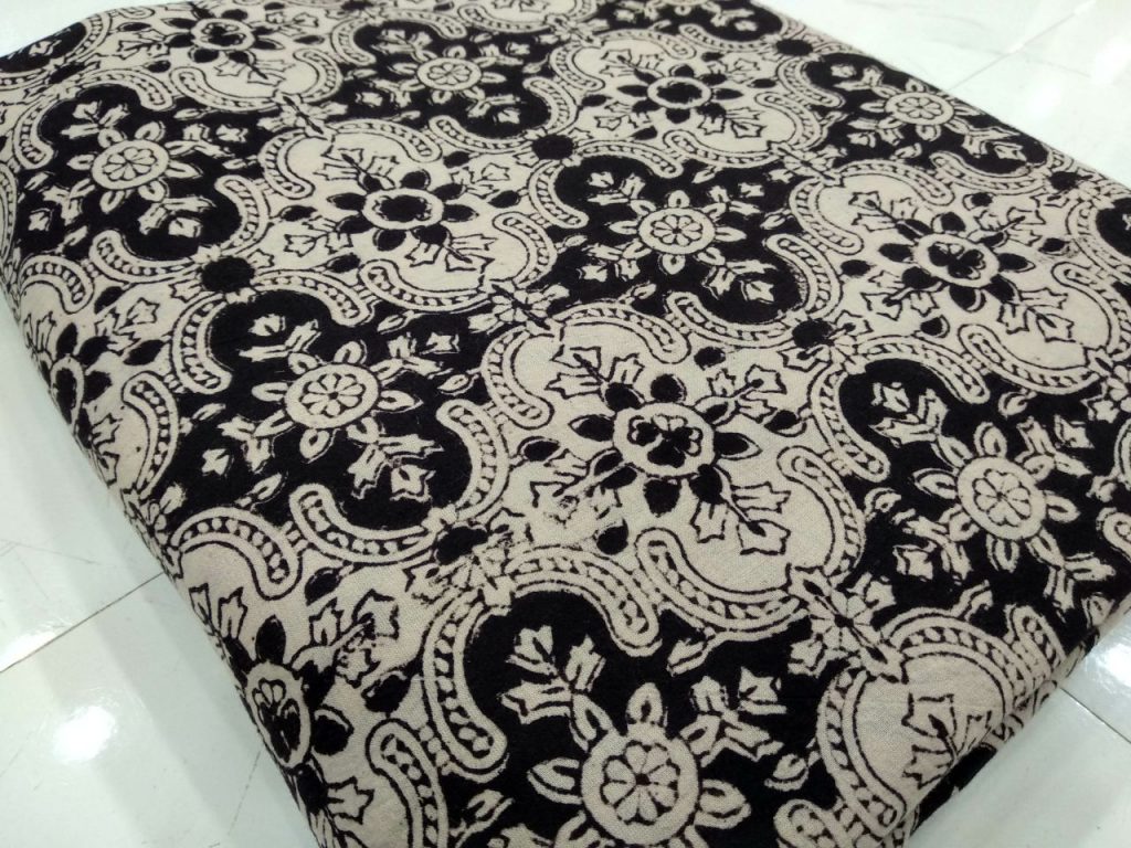 Black bagru print daily wear cotton running material