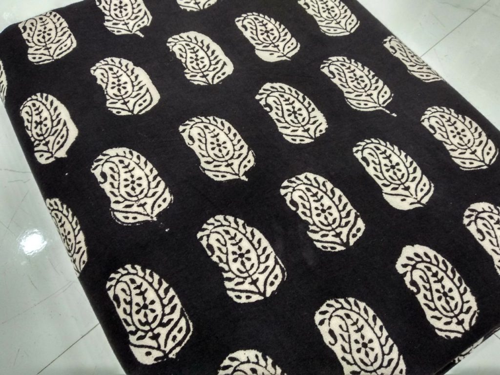 Jaipuri black rapid print running material