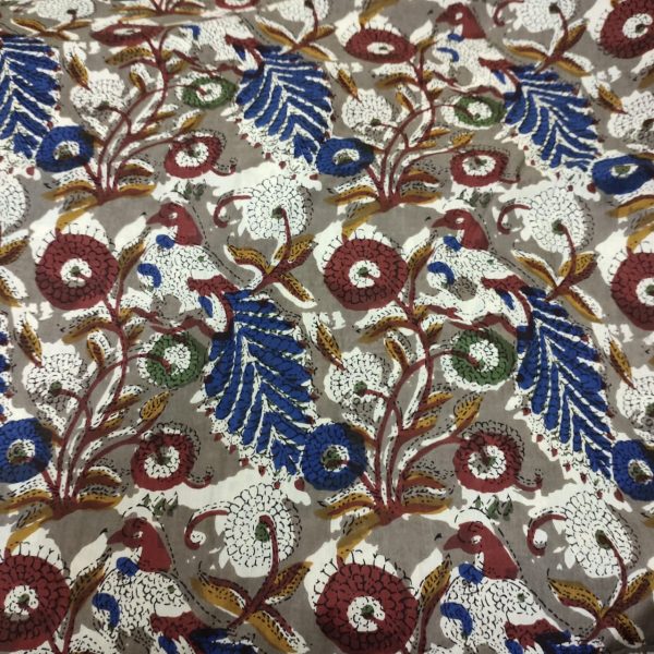 Maroon and Persian blue Running materiel cotton dress material