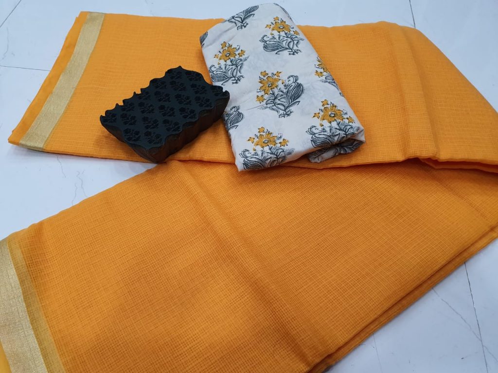 Office wear Amber kota doria saree with blouse
