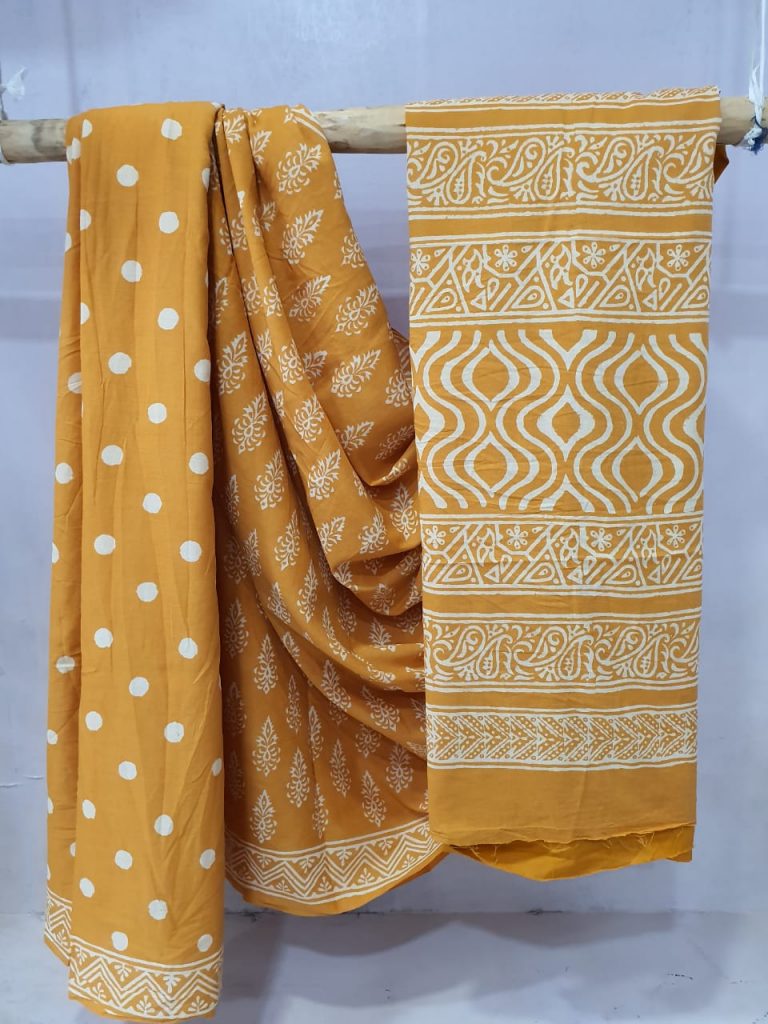 Regular wear Bronze cotton saree with blouse