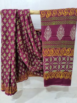 Byzantium cotton mulmul saree for women