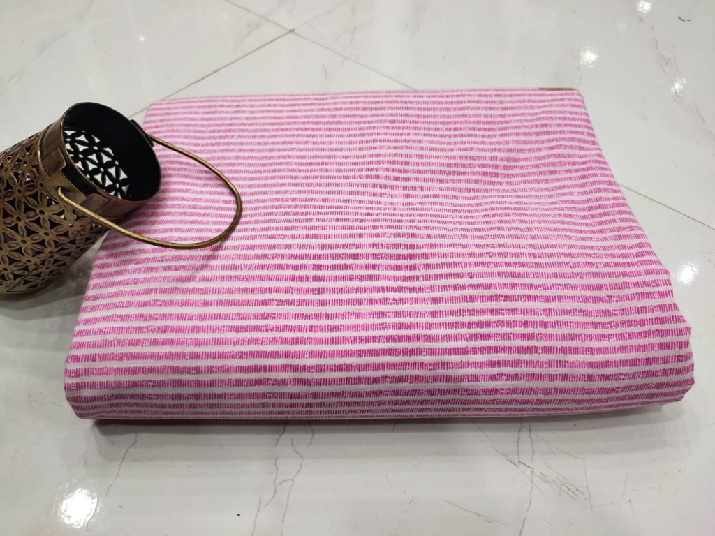 jaipuri pink pure cotton running material set