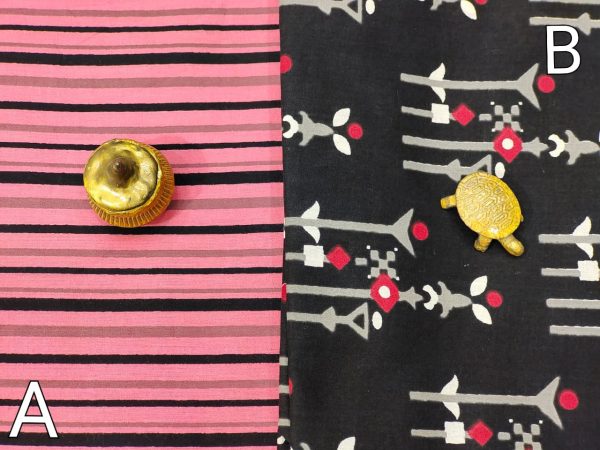 Jaipuri Blush pink and black Pure cotton runnning material set