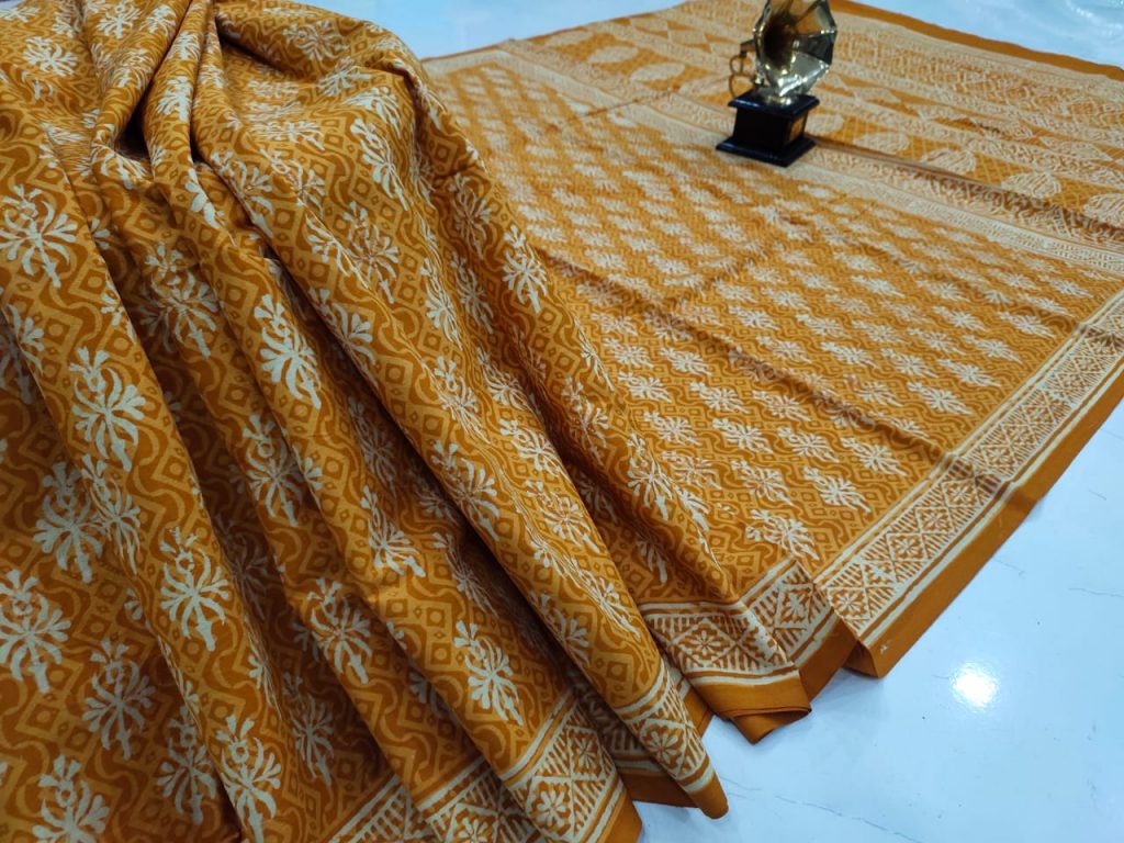 Jaipuri Bronze pure cotton saree