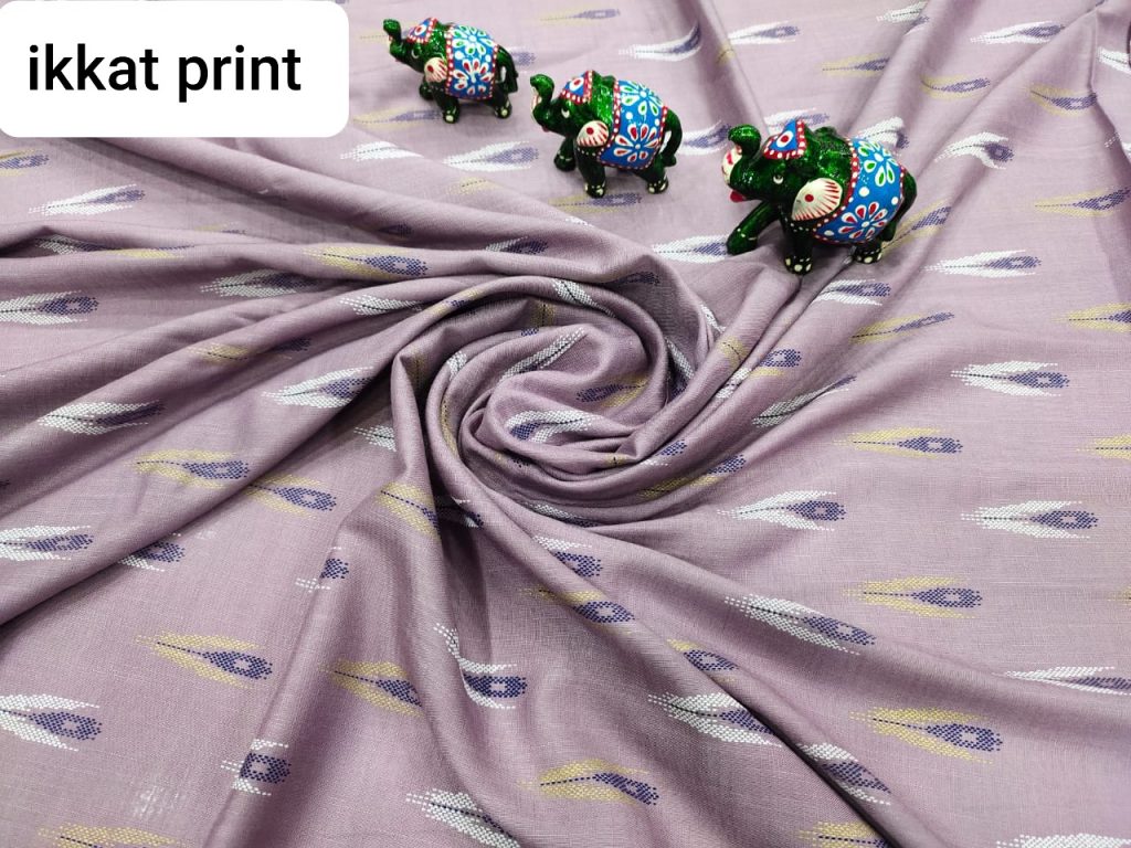 Lilac Rayon running fabric dress material set