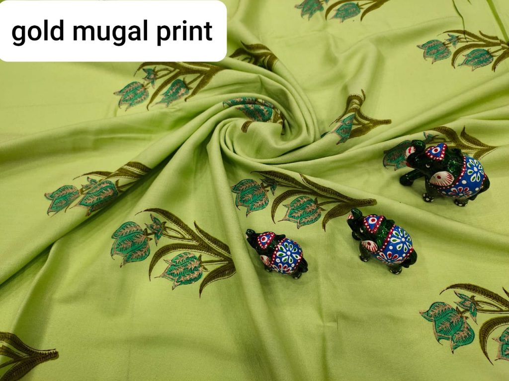 Spring bud rayon running fabric dress material set