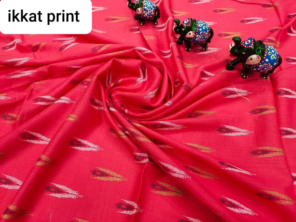 Red crimson running fabric dress material set