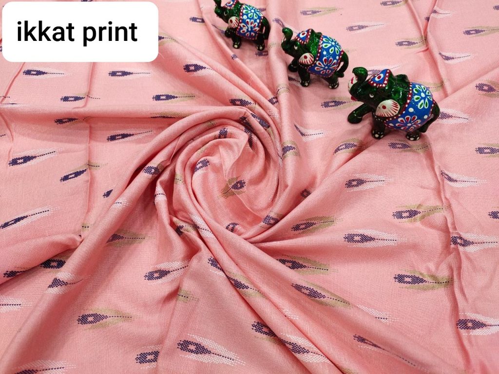 Light Salmon Pink Rayon dress material set