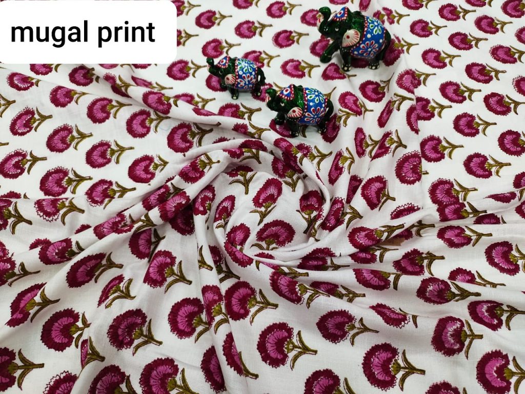 beautiful White floral print rayon running matreial set