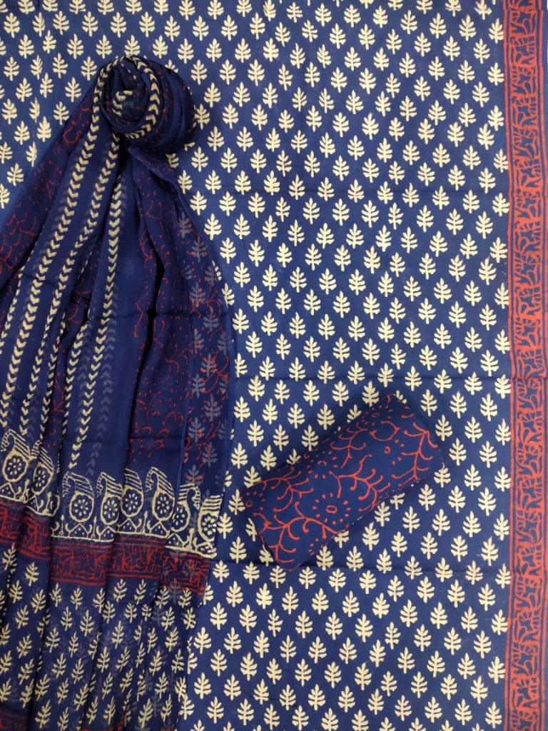 Blue Pure cotton salwar Kammez ethnic wear ladies suit