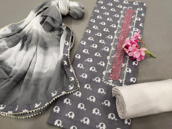 Gray gota work suits online india