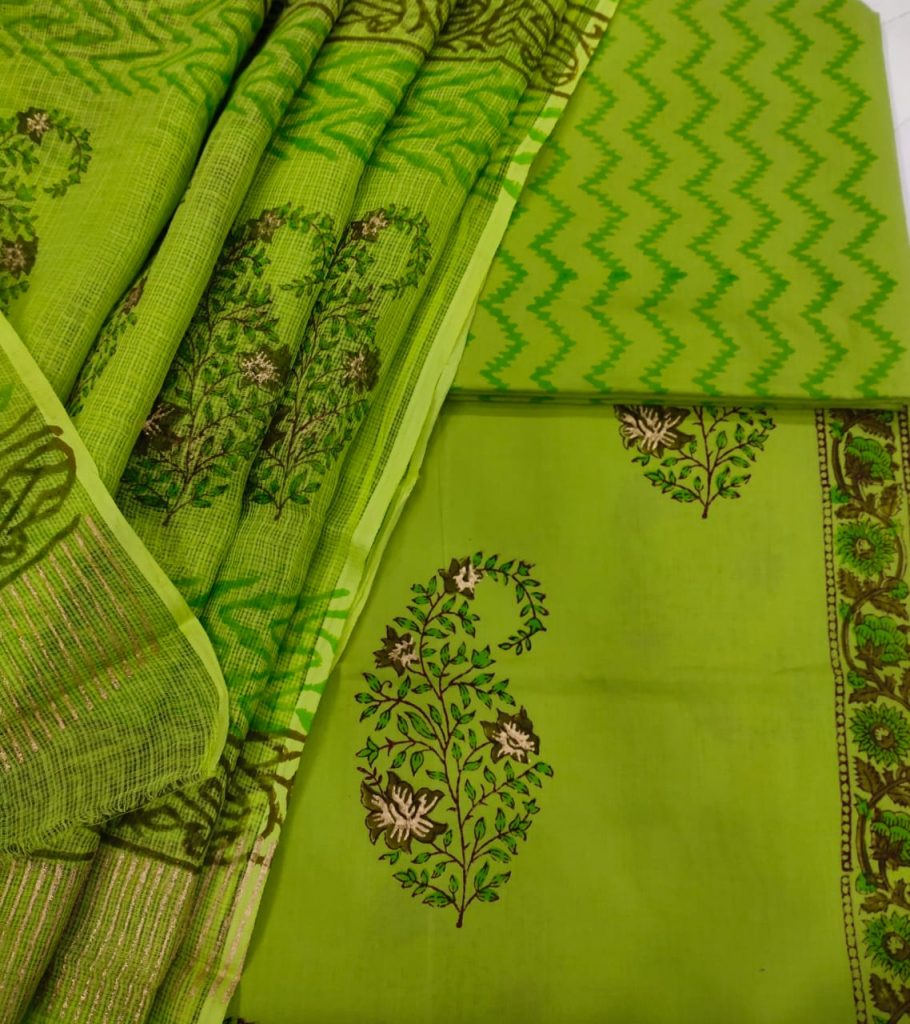 Green pure cotton ethnic wear salwar Kameez suits online