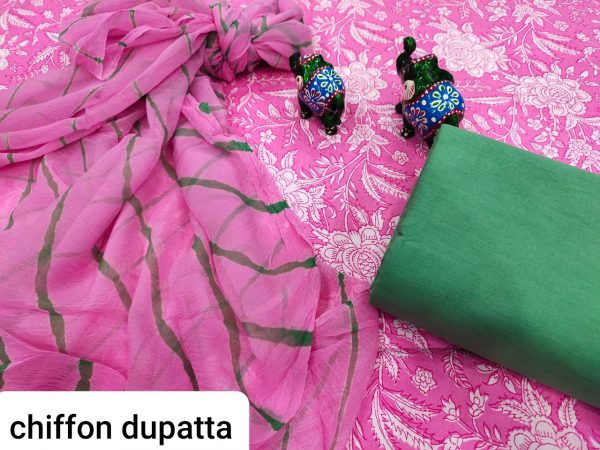 Pink pure cotton salwar kameez suit set