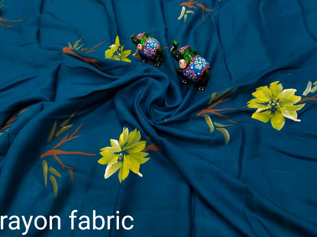 Dark Sapphire rayon running dress material set