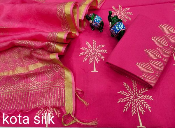 Rose smart office wear salwar suits with kota silk dupatta
