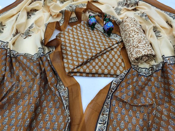 Copper cotton suit pieces with price