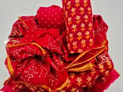 Crimson zari border suits latest