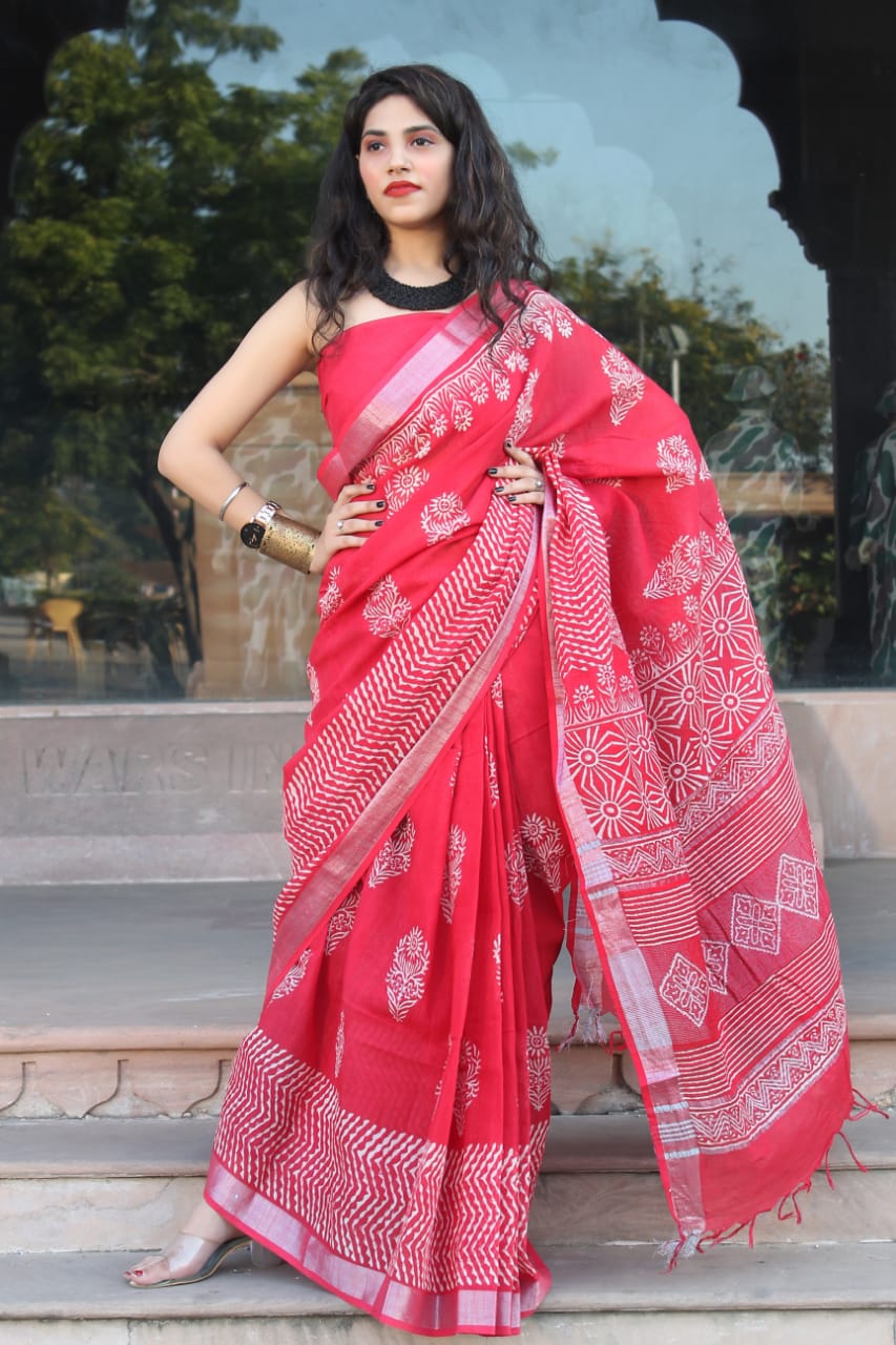 Linen Saree - Best Handloom Sarees in India