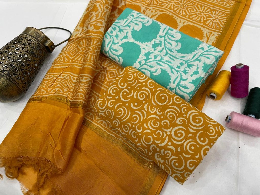 Marigold cotton salwar Kammez ethnic wear ladies suit