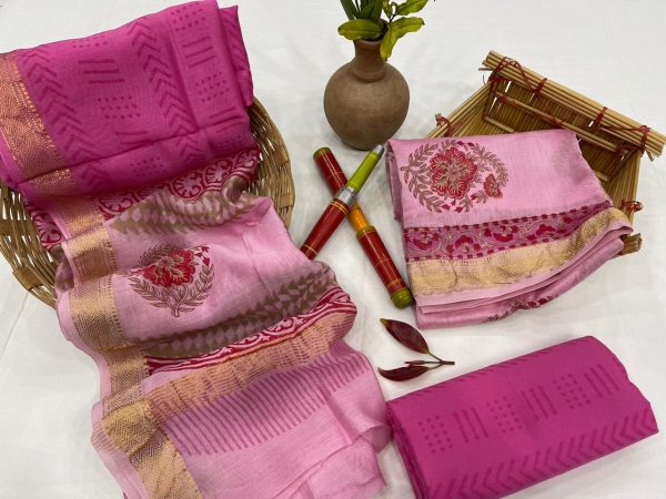 Pink maheshwari Silk salwar kameez online