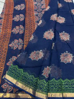 Deep Persian Blue kota doria sarees online india