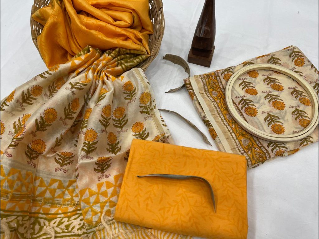 Jaipuri Amber chanderi silk suit designs