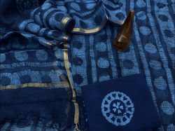 Blue jaipuri kota doria dress material online