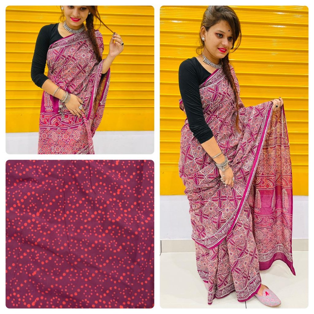 Rouge daily wear cotton sarees with price