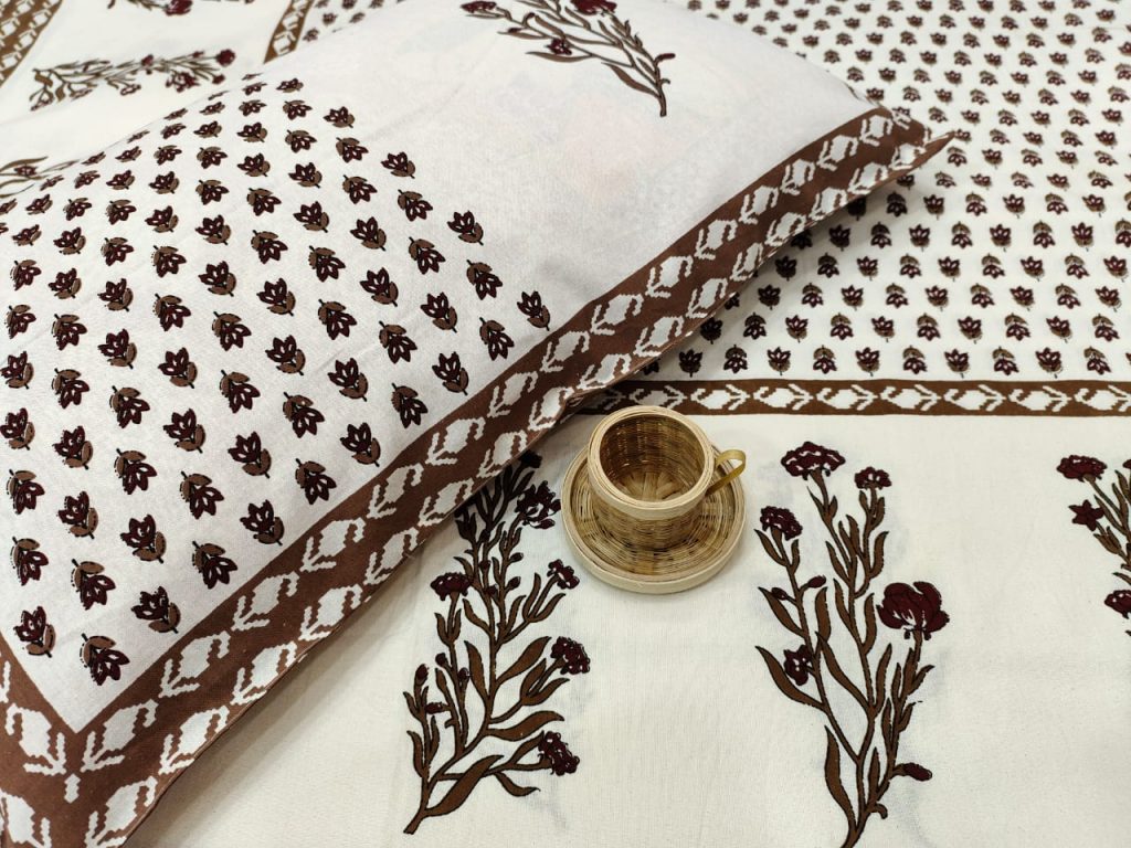 White bedsheet with pillow cover