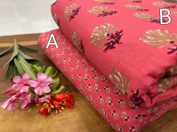 Pink Floral Mugal print Running fabric