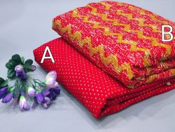 Crimson pure cotton running material set