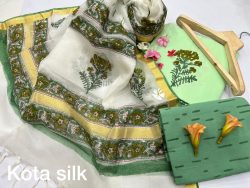 Traditional Dress For Women With Kota Silk Dupatta