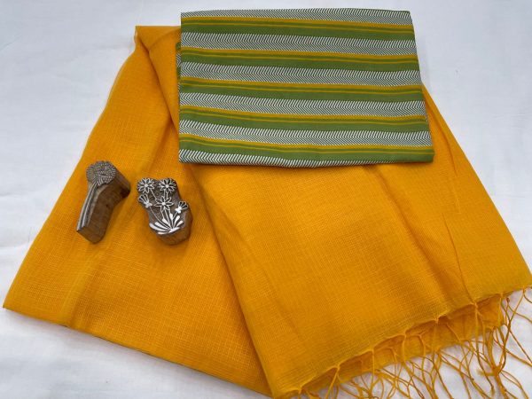 Amber Plain kota doria saree with blouse