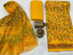 Amber cotton suits with pure chiffon dupatta