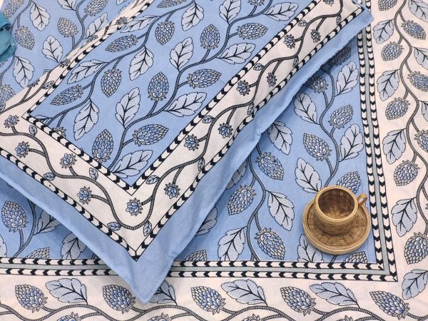 Beau Blue bedsheet with 2 pillow cover