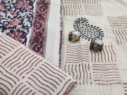 Beige cotton salwar suit with cotton dupatta