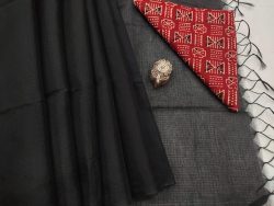 Black kota doria saree with blouse