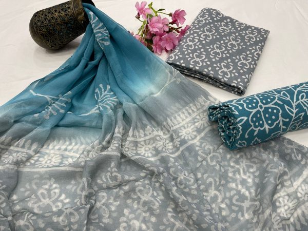 Grey jaipur block print salwar suits
