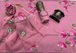 Blush pink hand painted suits price in wholesale price