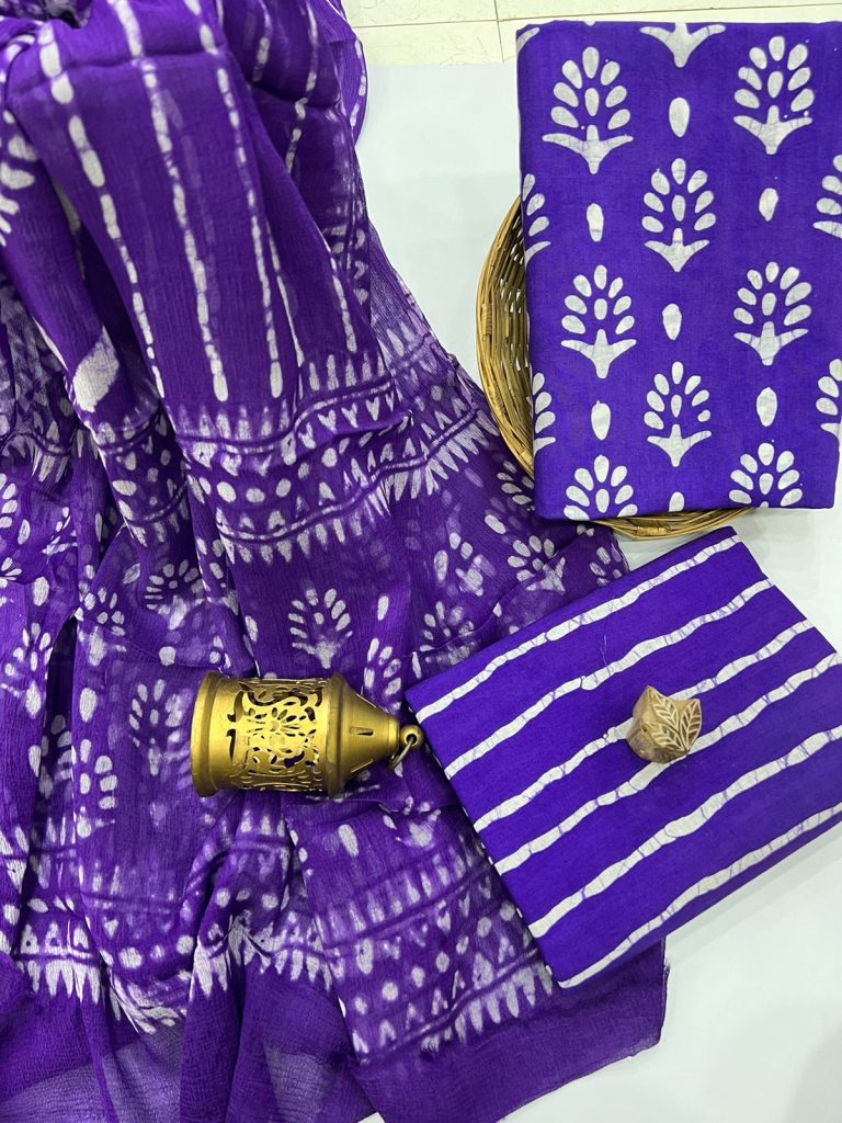 Daisy Bush ethnic wear patiala suit with chiffon dupatta