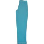 Baby blue Pure cotton straight fit scallop pant