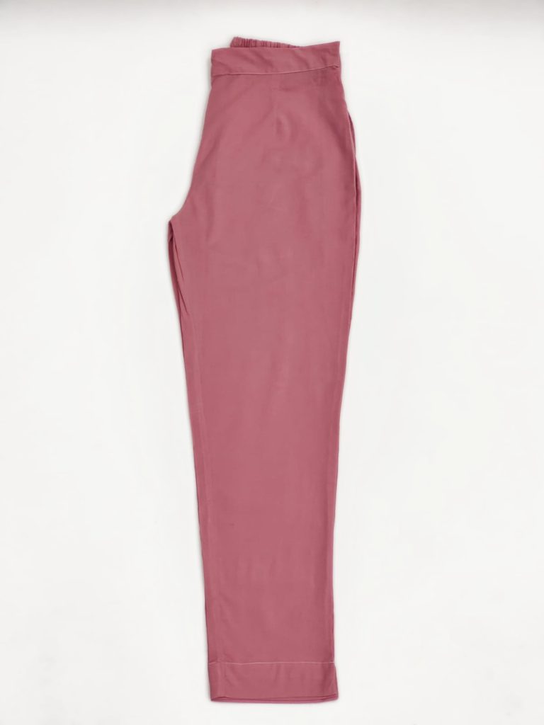 Pink straight fit cotton pant