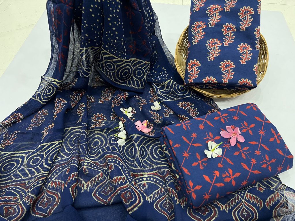 Persian blue chiffon dupatta daily wear salwar kameez designs