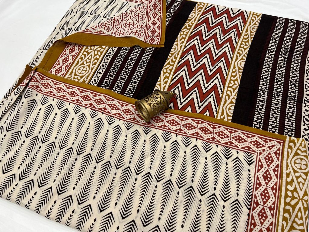 Bagru print cotton saree collection