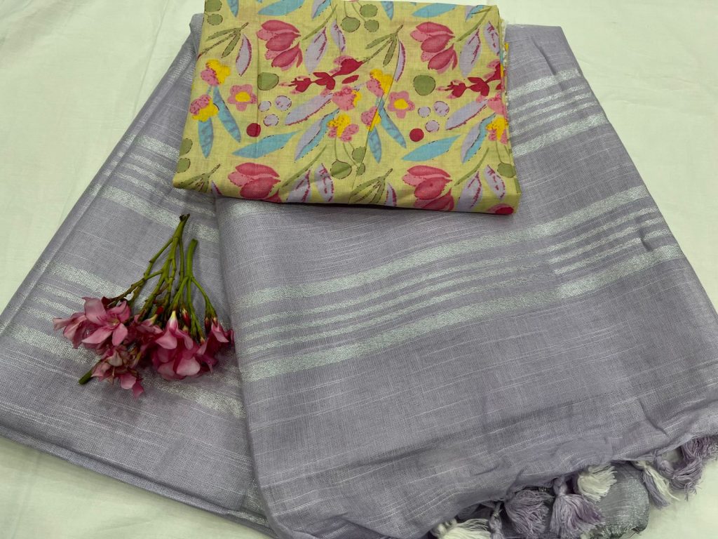 Blue Bell daily wear linen sarees with price