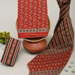 Alizarin crimson cotton dupatta cotton salwar suits with price