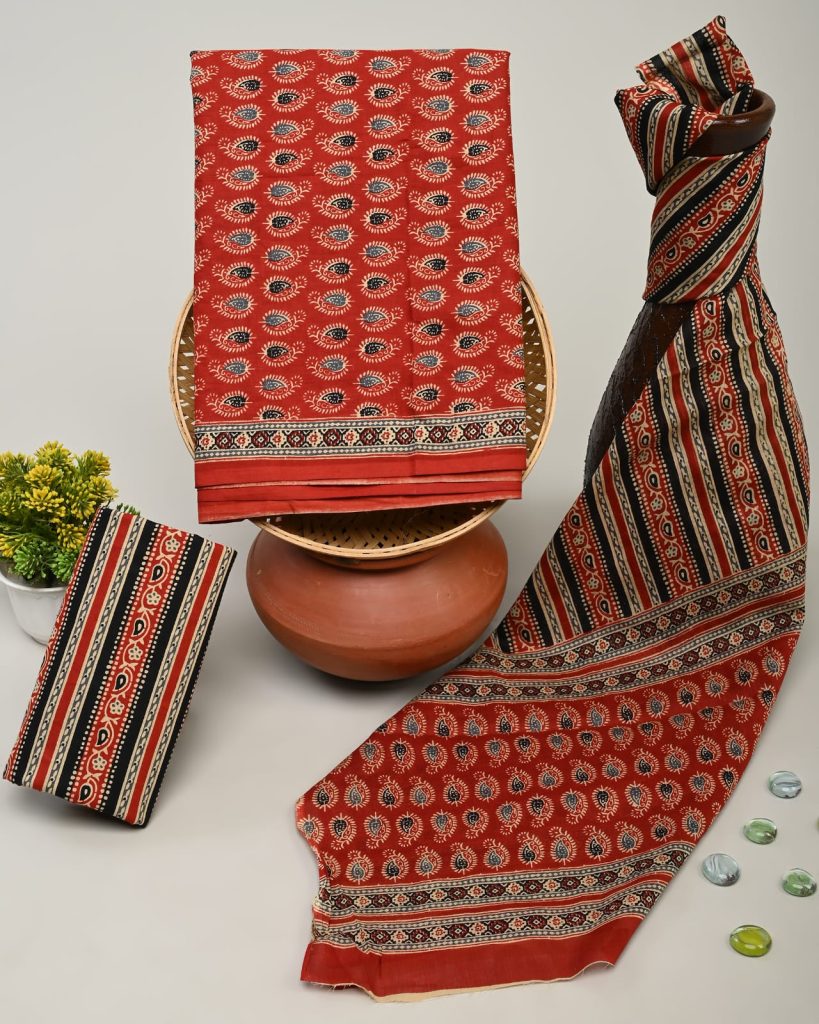 Alizarin crimson cotton dupatta cotton salwar suits with price