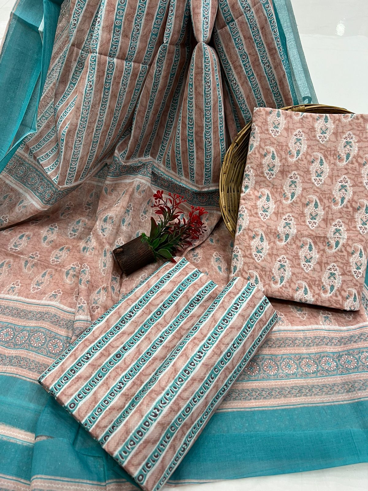 Desert Sand color image of cotton salwar suits